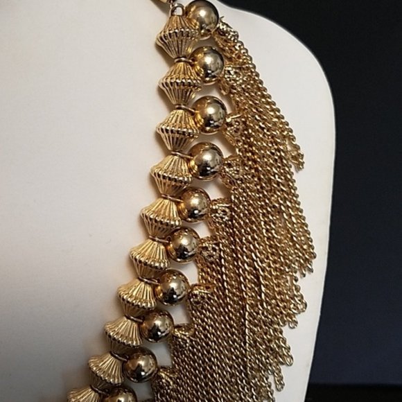 Vintage 1960's Sassy Fringed Tassel Adjustable Necklace - Picture 4 of 5